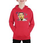 Ronaldo Geschenke für Jungen Mädchen Kinder Hoodie Sweatshirt Fußball Geschenke, rot, 110