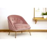 Reduzierte Pastellrosa Vintage Pib Wohnzimmermöbel aus Samt 