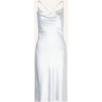 Reduzierte Hellblaue rosemunde Wasserfall-Ausschnitt Kleider A-Linie aus Elastan für Damen Größe L 
