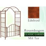 Rosenbogen Pergola Metallrosenbogen Gartenbogen Rosensäule Classic - Garden" mit Tor"