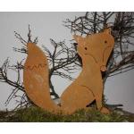 Rostikal Gartenfiguren Fuchs aus Edelrost 