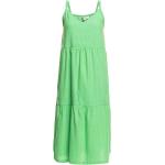 Reduzierte Hellgrüne Roxy Wadenlange | Midi V-Ausschnitt Strandkleider aus Baumwolle für Damen Größe M 