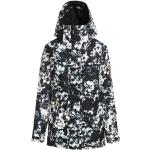 Reduzierte Schwarze Blumen Wasserdichte Roxy Gore Tex Snowboardjacken aus Polyester mit Schneefang für Damen Größe S 