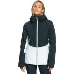 Schwarze Wasserdichte Roxy Snowboardjacken aus Polyester mit Kapuze für Damen Größe XL 