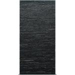 Rug Solid Leather Teppich 140 x 200cm Dark grey (dunkelgrau)
