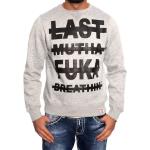 RUSTY NEAL R-9448 Pullover Sweatshirt stylischer Herren Sweater mit Frontdruck Grau, Größe:S