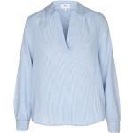 Hellblaue Langärmelige s.Oliver Nachhaltige Blusenshirts aus Viskose für Damen Größe XS 