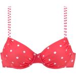 Reduzierte Rote s.Oliver Bikini Tops aus Elastan für Damen Größe S 