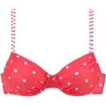 Reduzierte Rote s.Oliver Bikini Tops aus Elastan für Damen Größe S 