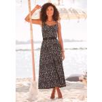 Beige s.Oliver Maxi V-Ausschnitt Sommerkleider mit Schleifen für Damen Größe S 