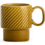Braune Retro Sagaform Kaffeebecher aus Keramik spülmaschinenfest 