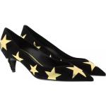 Schwarze Elegante Saint Laurent Paris Kitten Heel High-Heel Pumps für Damen Größe 36 