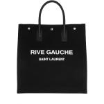 Schwarze Saint Laurent Paris Rive Gauche Tote Bags & Henkeltaschen aus Leder für Damen 