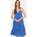 Blaue Ärmellose Saint Tropez V-Ausschnitt Sommerkleider für Damen Größe S 