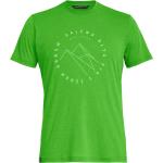 Hellgrüne Kurzärmelige Salewa T-Shirts aus Baumwolle für Herren Größe L 