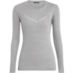 Reduzierte Hellgraue Langärmelige Salewa Rundhals-Auschnitt Oversize Shirts aus Jersey für Damen Größe L 