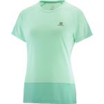 Blaue Kurzärmelige Salomon T-Shirts für Damen Größe L 