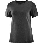 Schwarze Salomon Essential T-Shirts aus Lyocell für Damen Größe L 