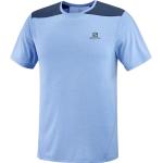Salomon Outline SS Tee - T-Shirt - Herren Laufshirt Wandershirt- Provence, Mood Indigo Hellblau S