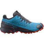 Blaue Salomon Speedcross 5 Gore Tex Trailrunning Schuhe für Herren 