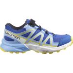 Blaue Salomon Speedcross Trailrunning Schuhe Zitronen für Kinder Größe 26 