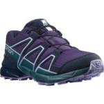 Reduzierte Blaue Salomon Speedcross Trailrunning Schuhe Lavendel mit Schnellschnürung für Kinder Größe 34 