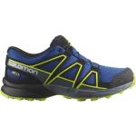 Blaue Salomon Speedcross Trailrunning Schuhe mit Schnellschnürung wasserdicht für Kinder Größe 36 