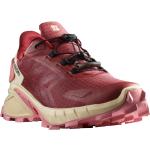 Rote Salomon Supercross Gore Tex Trailrunning Schuhe Schnürung wasserdicht für Damen Größe 40,5 