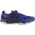 Blaue Salomon XA Gore Tex Trailrunning Schuhe mit Schnellschnürung wasserdicht für Damen Größe 38,5 