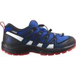 Blaue Salomon XA Trailrunning Schuhe mit Schnellschnürung wasserdicht für Kinder Größe 27 