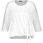 Weiße Casual Samoon Blusenshirts für Damen Größe L Große Größen 
