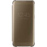 Samsung Clear View Cover Tasche für Smartphone Galaxy S7 Edge - Golden, Durchsichtig - Resistent gegen Fingerabdrücke