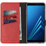 Rote Samsung Galaxy A8 Hüllen 2018 Art: Flip Cases aus Leder 