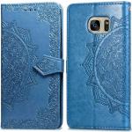 Blaue Samsung Galaxy S7 Hüllen Art: Flip Cases Mandala aus Kunstleder 