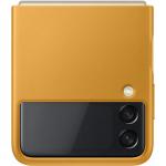 Gelbe Elegante SAMSUNG Samsung Galaxy Z Flip 3 Hüllen aus Kalbsleder 