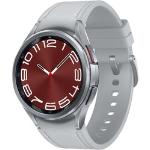 Silberne Elegante SAMSUNG Galaxy Watch6 Classic Smartwatches mit Touchscreen-Zifferblatt 