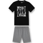 Schwarze Kinderpyjamas & Kinderschlafanzüge aus Baumwolle trocknergeeignet für Jungen Größe 164 2 Teile 