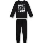 Schwarze Langärmelige Sanetta Kinderpyjamas & Kinderschlafanzüge aus Baumwolle maschinenwaschbar für Jungen Größe 152 2 Teile 