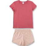 Rosa Print Kurzärmelige Sanetta Nachhaltige Kinderpyjamas & Kinderschlafanzüge Orangen aus Jersey maschinenwaschbar für Mädchen Größe 164 2 Teile 