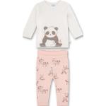 Offwhite Sanetta Bio Kinderpyjamas & Kinderschlafanzüge Panda aus Baumwolle maschinenwaschbar für Mädchen 