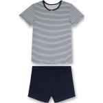 Dunkelblaue Gestreifte Sanetta Kinderpyjamas & Kinderschlafanzüge aus Jersey für Mädchen Größe 164 2 Teile 