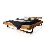 Schwarze Rustikale Möbel-Eins Doppelbetten geölt aus Buchenholz 
