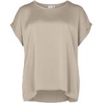 Satin Blusen T-Shirt Plus Size Übergrößen Basic Glänzend VIELLETTE | 48