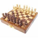 Schachspiel in Klappbox aus hochwertigem Holz im Maritim Stil