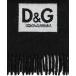 Schwarze Dolce & Gabbana Herrenschals aus Wolle Einheitsgröße 