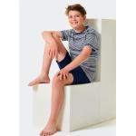 Dunkelblaue Schiesser Bio Kinderpyjamas & Kinderschlafanzüge aus Jersey für Jungen Größe 164 