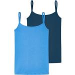 Blaue Schiesser Kinderunterhemden aus Elastan für Babys Größe 164 