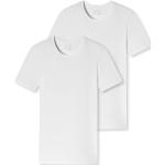 Reduzierte Weiße Kurzärmelige Schiesser Bio Nachhaltige T-Shirts aus Elastan für Herren Größe M 2 Teile 