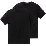 Reduzierte Schwarze Schiesser T-Shirts aus Baumwolle trocknergeeignet für Herren Größe L 