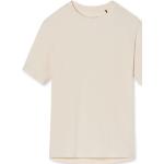 Cremefarbene Kurzärmelige Schiesser Bio Kurzarm Unterhemden aus Jersey für Damen Größe M 